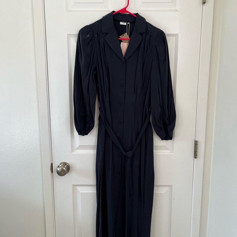NWT Numph brand Navy Maxi Dress size 36